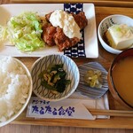 アジフライ たるたる食堂 - チキン南蛮定食950円