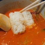 はなさき家 - 替玉ごはん 投入