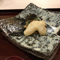 祇園 末友 - 蛤揚げとからし菜