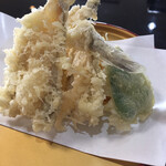 そば紀 - ハゼ天3尾 南瓜 茄子 ピーマン