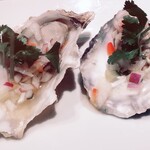 シンガポール・シーフード・リパブリック - 牡蠣チリ&ナンプラーのアップ