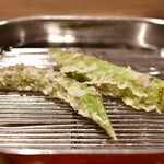 てんぷら 深町 - アスパラ