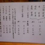 うなぎのやまぐち - メニュー