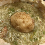 日本料理 久丹 - 自家製胡麻豆腐の胡麻豆乳の真薯