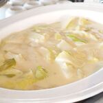 アルページュ - 白身魚（パンガシウス）の老酒蒸し焼き、
チンゲン菜・白菜のクリームソース煮