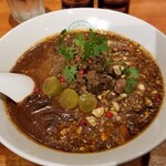 麺屋 六感堂 - 義理と人情のアーモンドチョコ担々麺 汁あり