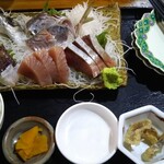 福浦漁港 みなと食堂 - 刺身定食2480円(税別)