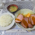 レストランばーく - ハムカツ定食4枚
