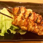 Sobakura - 焼き鳥 もも肉と玉ねぎ 味付けはタレ
