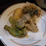 豆狸 - 日替わり定食の天ぷら