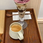 マタイッコタベタイカフェ - マタイチアンパフェ　800円プラスドリンクセット200円