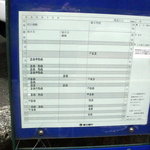滝口わさび園 - まん前のバス停の時刻表です