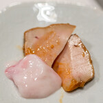 うを徳 - 2020.2 大分天然トラフグ白子刺し 余市アンキモ