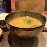 旬菜おばんざい とうたく - まかない丼のお味噌汁