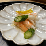 つる由 - 甘海老とかぶらずし(*´◒`*)