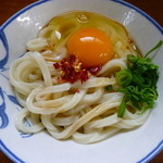 三嶋製麺所 - 釜玉（うどん小１２０円+玉子３０円）