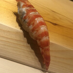 すが弥 - 車海老。崖のギリギリに置くのが天本流。洒落で真似ています