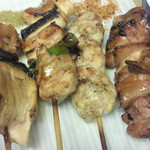 吾妻家 - 昼の焼き鳥定食の焼き鳥　これに１本追加でした