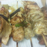 吾妻家 - 焼き鳥定食　５本です　