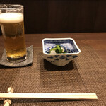 Hinotohitsuji SAKA - ビール、お通し