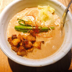 和醸良麺 すがり - もつそば 定番麺 並 @900  & もつ増量 @350