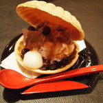 Nininini Sakura Komachi - お昼セットに付いてくる「紫芋のアイスクリーム」