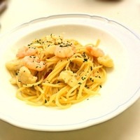 鉄板焼き 銀座 ポルトファーロ 本店 - エビとカリフラワーのアンチョビパスタ