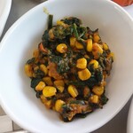 ベンガルカレー亭マンナン - ランチ　ほうれん草とコーンのカレー炒め