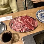 焼肉居酒屋 中島商店 - 【おすすめ盛 1,200円→1,000円(リニューアルオープン特別価格)】この日は牛サガリと豚タンの2種盛りでした。