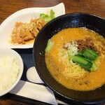 Chuuka Chuubou Tantan - 「坦々麺とゆーりんぢーセット」1100円(半ライス付き)