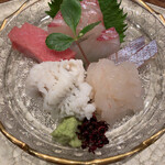 日本料理 とくを - 白エビ、鯛、マグロ、ハモ