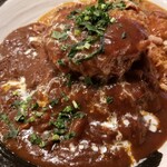 彼女のカレー - あいがけハンバーグカレー