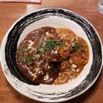 彼女のカレー - あいがけハンバーグカレー