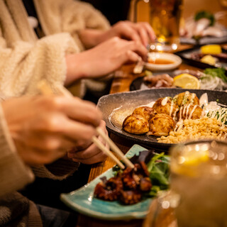 Enjoy a fulfilling time at the counter seat, closest to the chef.