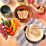 茜の庭 - ミニパフェチーズフォンデュ