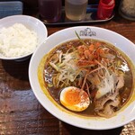 コンドル - 肉ネギカレー麺+白飯