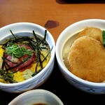 和食さと - ミニ鮪たたき丼とミニたれカツ丼