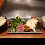 Kashiwa - 国産鶏もも肉のチキン南蛮揚げ　
                         　鶏麦飯＋滋養健康鶏スープのセット