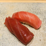 鮨 由う - ボストン産 鮪 赤身漬け
      ボストン産 鮪 中トロ