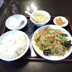 安宴 - 豚肉・玉子とキクラゲ炒め定食