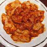 焼肉 スタミナ苑 - ホルモンとミノの盛り合わせ