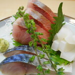 季節料理 魚竹 - 刺身3点盛り