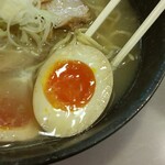 春木屋 - 煮玉子(切り玉)￥100(H31.1.8撮影)