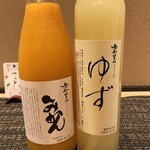 Ryouriya Terado - 鳳凰美田の　　みかん酒　　　柚子酒