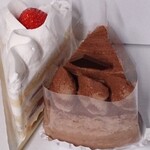 不二家 - プレミアムショートケーキ（国産苺）、チョコ生ケーキ