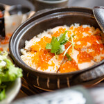 鲑鱼和鲑鱼籽的Harako饭