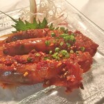 Red shrimp pickled in gochujang