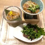 個室×日本酒バル 魚の目利き - お店のイチオシ珍味三種盛り