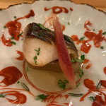 割烹 一楓 - 焼き物：鰆と大根の燻製の香り 燻製の香りはあまりしないのですが、鰆を食べるとかなり燻製感がありました。