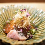 造り　めじ鮪　酢ジュレ